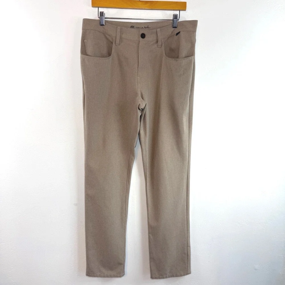 TravisMathew Open To Close Pants‎ Khaki Performance Stretch Golf Mens Size 33